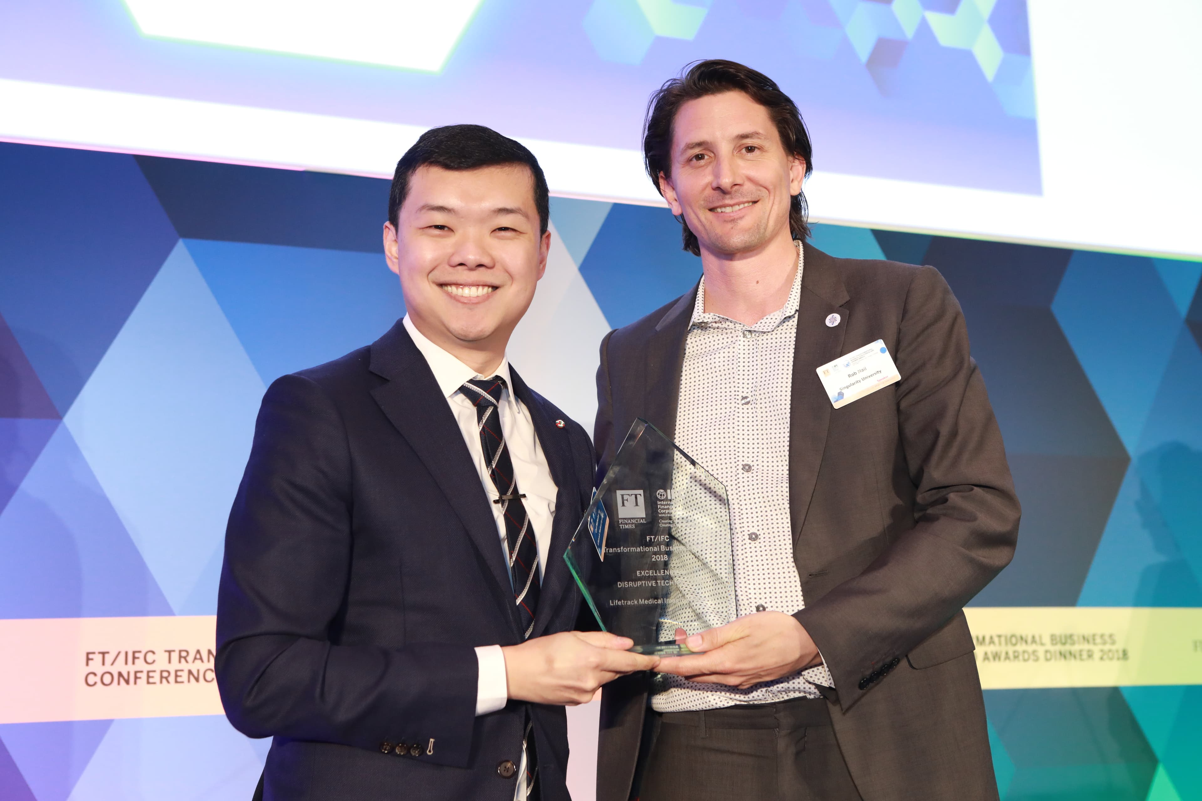 Lifetrack wins Excellence in Disruptive Technologies at 2018 FT/IFC